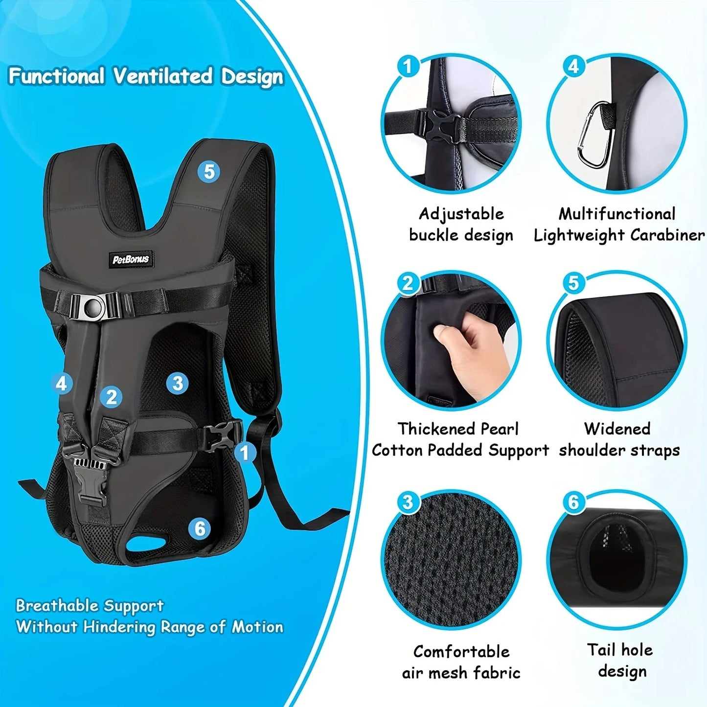 HandsFreeHound™ Durable Pet Carrier Backpack